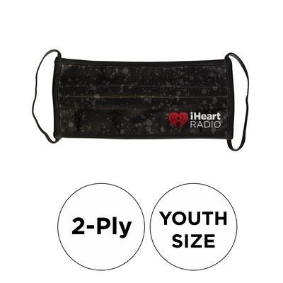 Mask - Pleated 2 Ply Full Color Polyester Fixed Youth